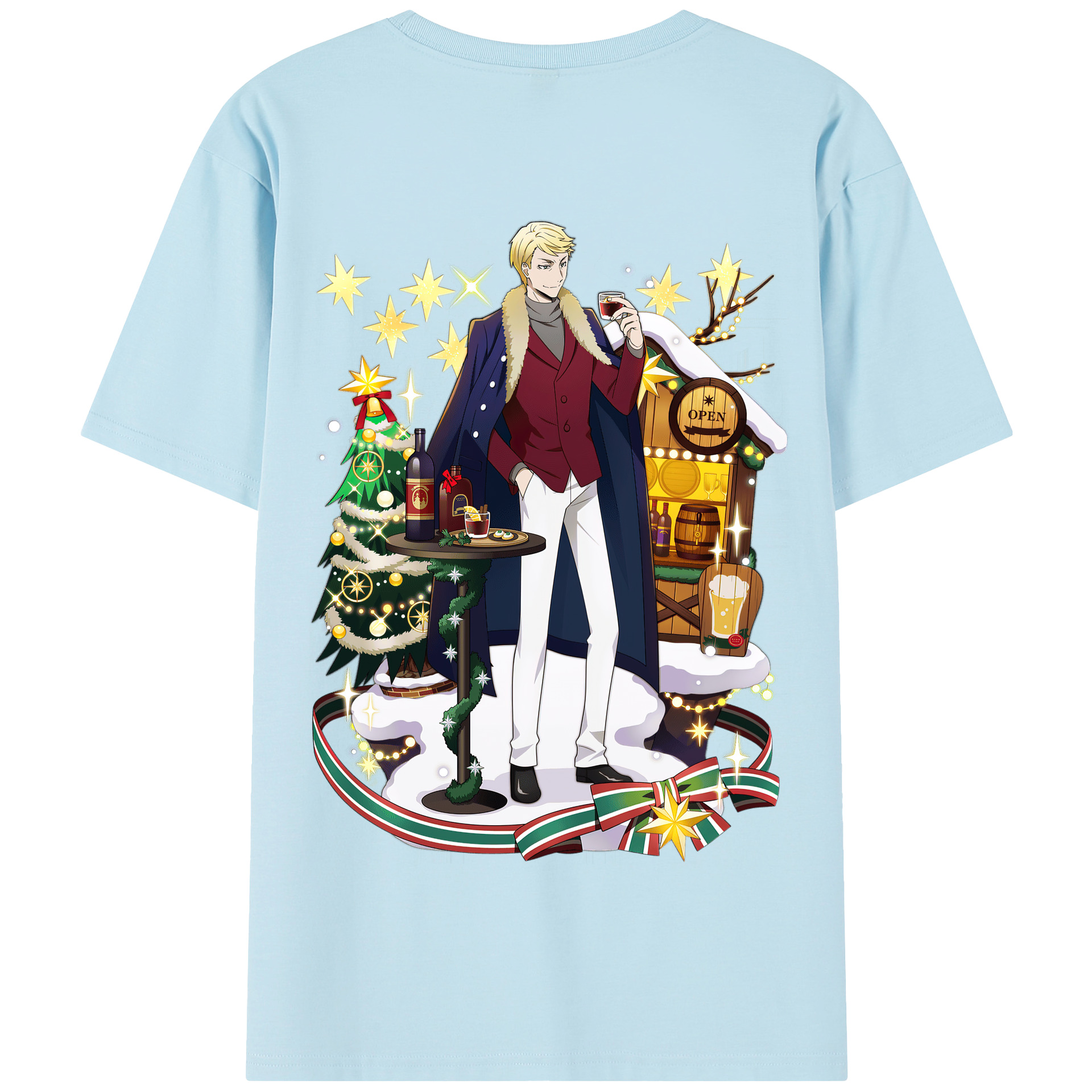 （画像用） 文豪ストレイドッグス Bungo Stray Dogs 綿100％半袖Tシャツ（背面プリント）